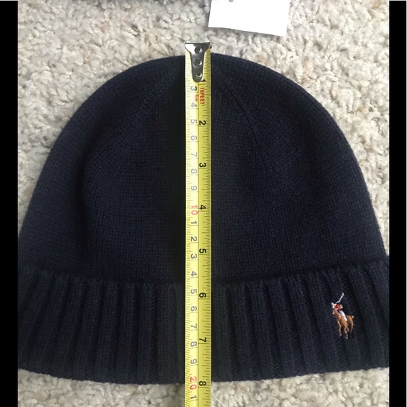 Lot 2 Ralph Lauren Polo Wool Beanies Blue - Picture 7 of 11